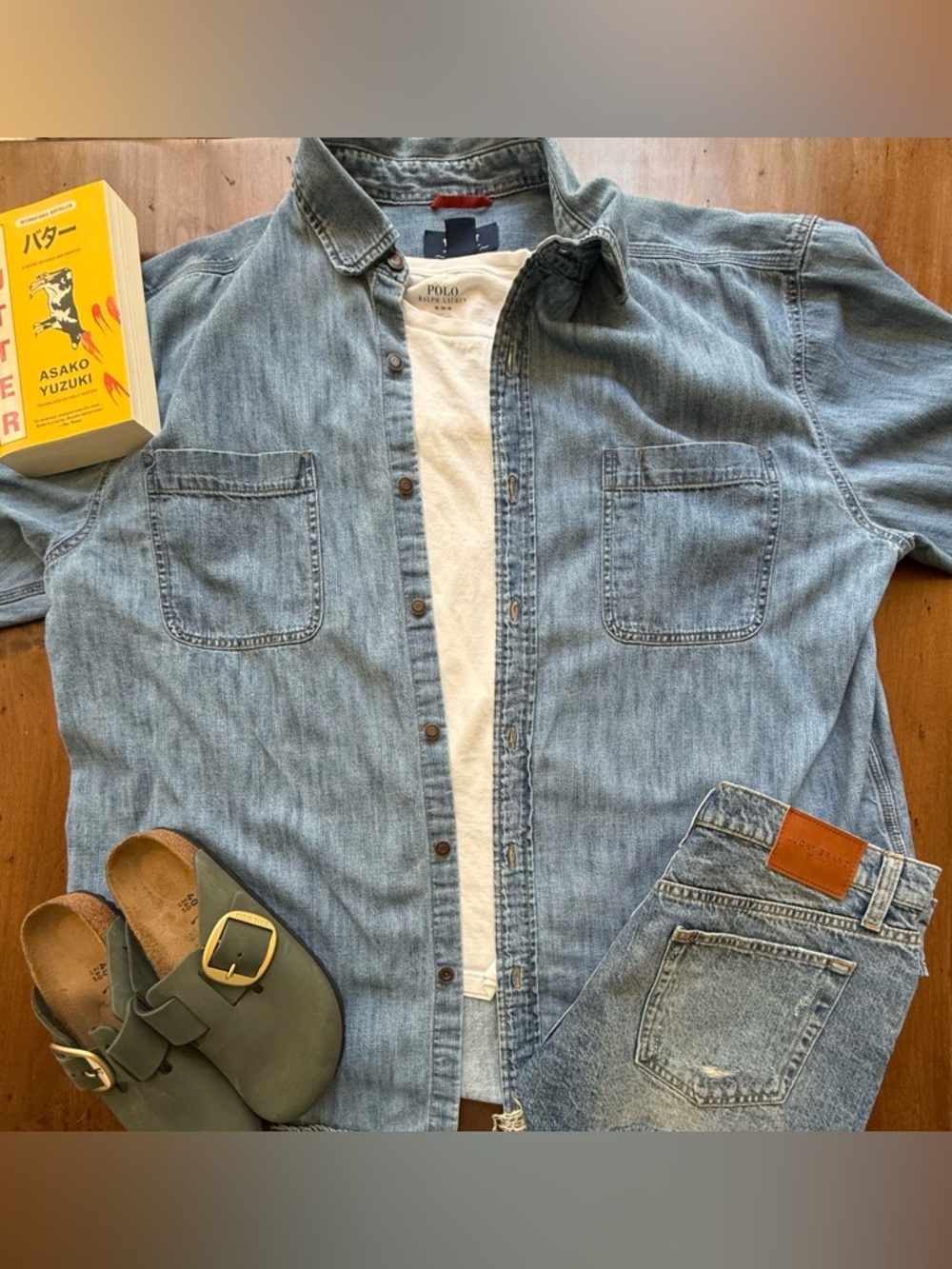 Oversized Levi Strauss & Co. Light Blue Denim Shirt Outdoor Summer 90s Mom